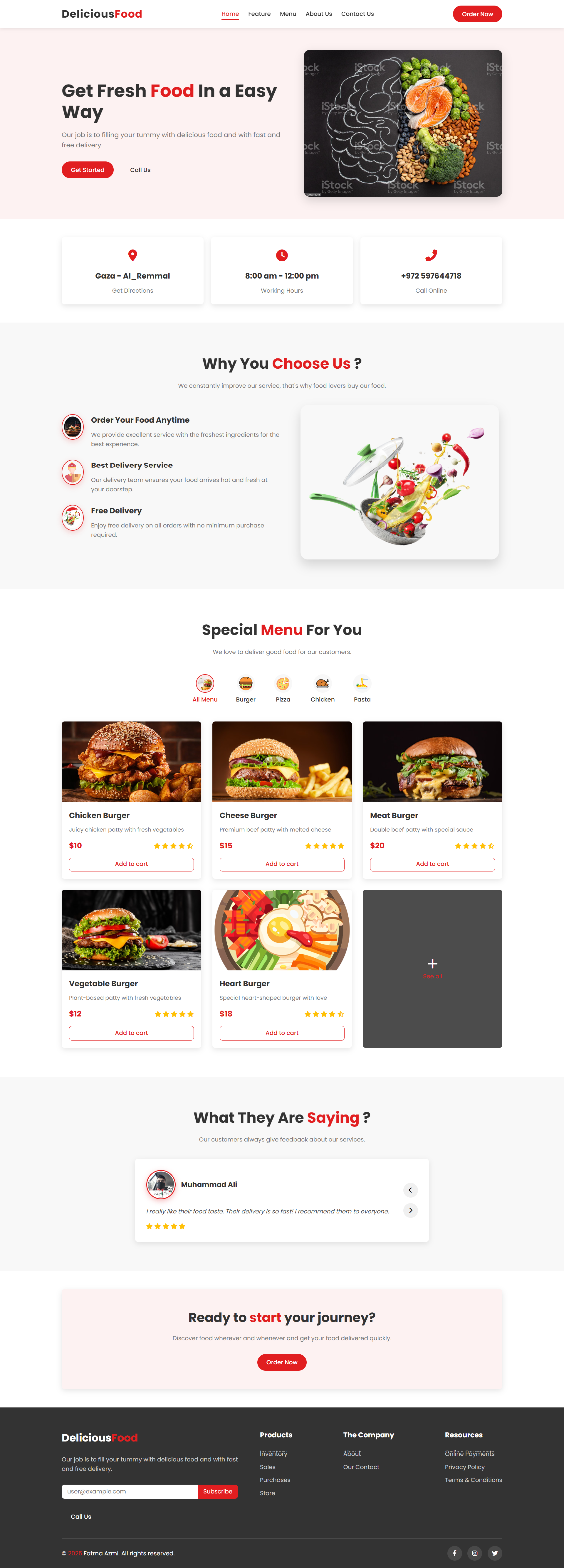 Delicious Food Restaurant Website